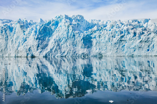 glaciers melting in Antarctica, beautiful ice landscape with reflection, beauty of nature