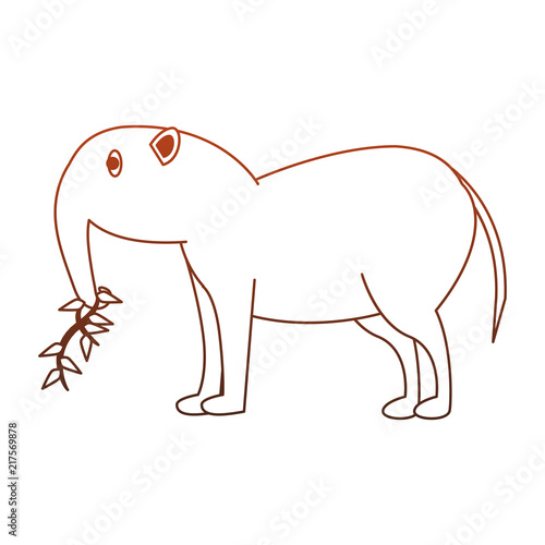 Anteater wild animal cartoon vector illustration graphic design