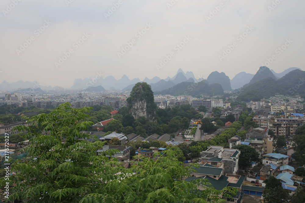 panoramic view of guilin, china