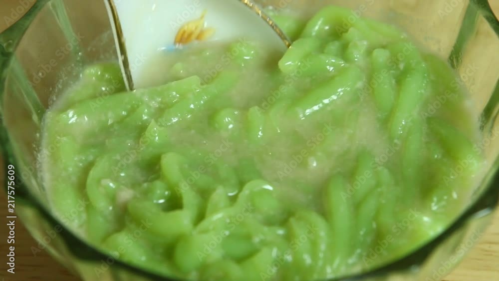 Lod chong dessert in coconut milk , Thai famous dessert Lod chong dessert in coconut milk , Thai famous dessert