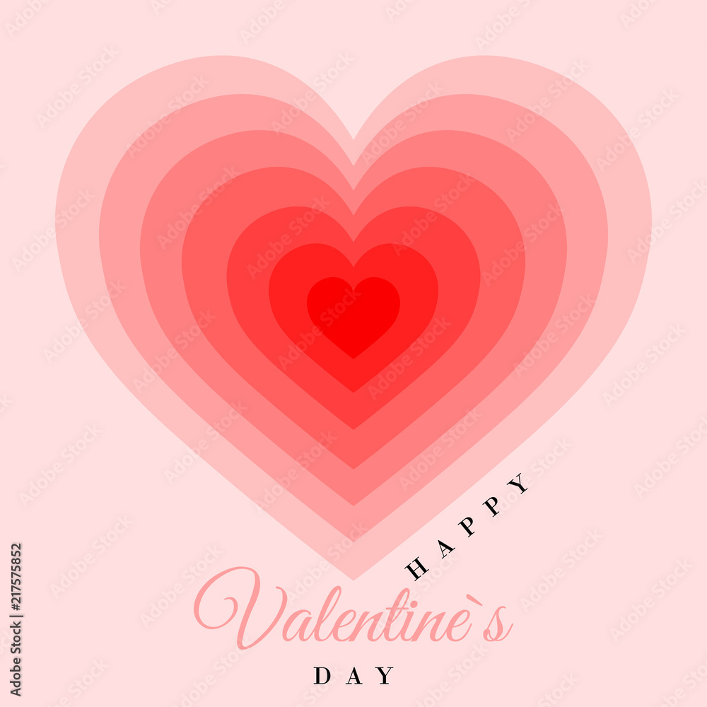 Retro Valentine card with hearts. Greeting card, poster, banner collection