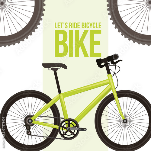 bike is good green sign biycle ride wheels background vector illustration © Gstudio