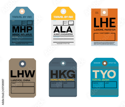 minsk almaty lahore lanzhou hong kong tokyo baggage tag
