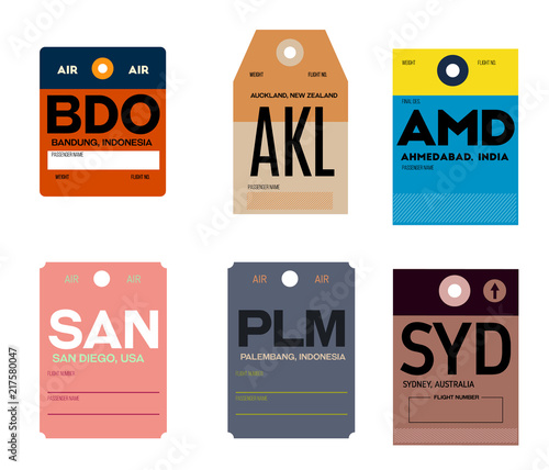 san diego palembang sydney bandung auckland ahmedabad baggage tag