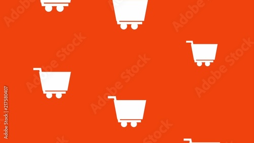 falling shopping carts online makert animation hd photo