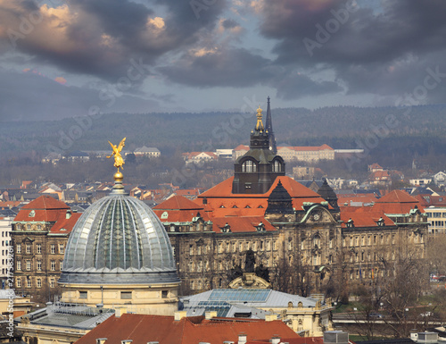 Wallpaper Mural Saxon State Chancery during sunset. Air view. Torontodigital.ca