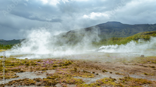 Geothermal streams in Iceland