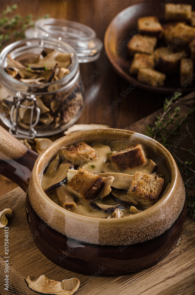 Rustic mushrooms soup Rustic mushrooms soup