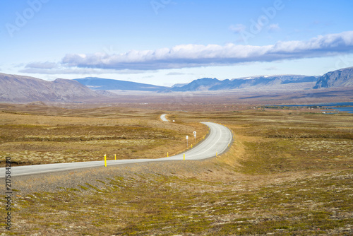 Road to paradise. On the way from Reykjavik to Thingvellir National Park.