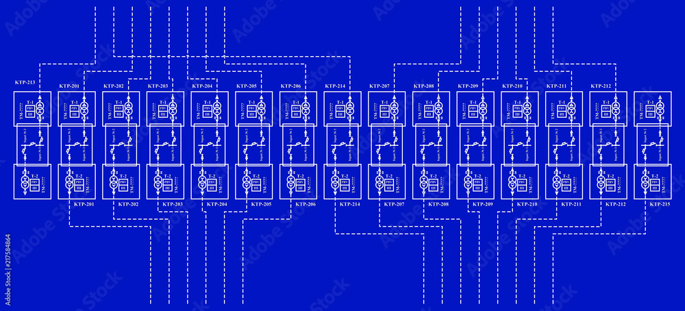 Electric wiring diagram for power transformers Electric wiring diagram for power transformers