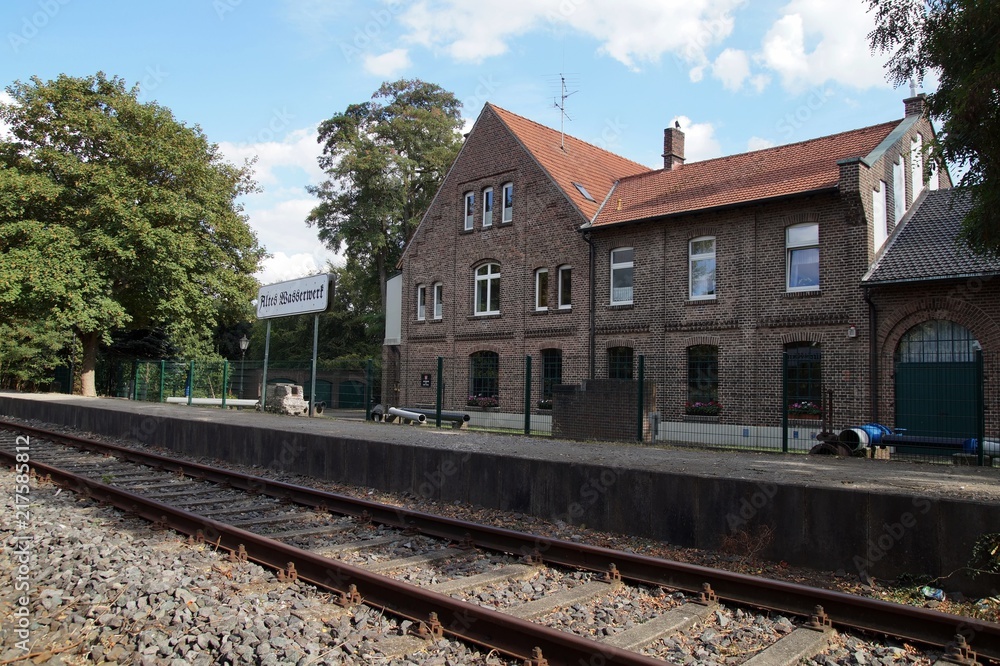 Haltestelle des Historischen Schienenverkehrs in Wesel, das alte Wasserwerk