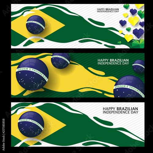 creative banner for celebrating brazilian independence day