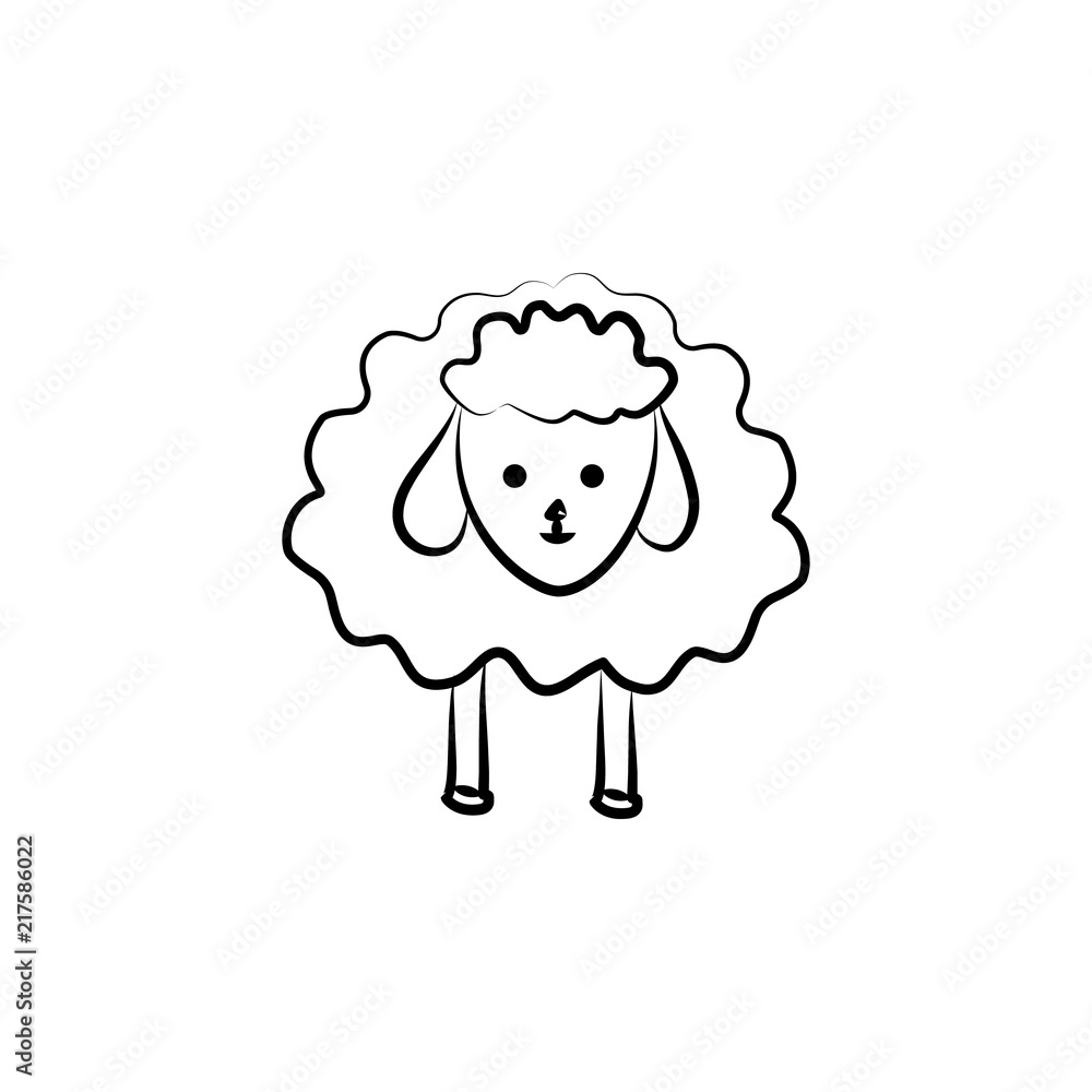 sheep icon in sketch style. Element of sheep for mobile concept and web apps illustration. Sketch icon for website design and development, app development sheep icon in sketch style. Element of sheep for mobile concept and web apps illustration. Sketch icon for website design and development, app development