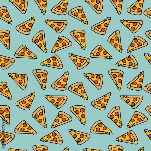 Pizza slice seamless patter...