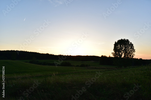 Fototapeta Naklejka Na Ścianę i Meble -  zachód słońca na Mazurach