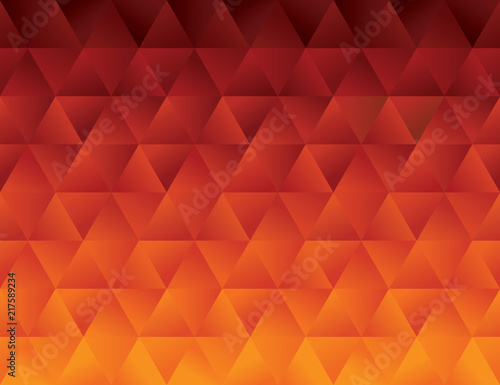 Red hot abstract polygon geometric pattern