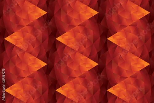 Abstract hot red geometric seamless pattern.