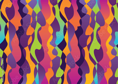 Abstract tropical colors shapes seamless pattern photo