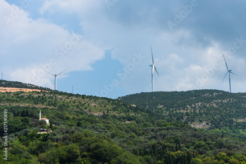 wind farms on mountain peaks © blanke1973