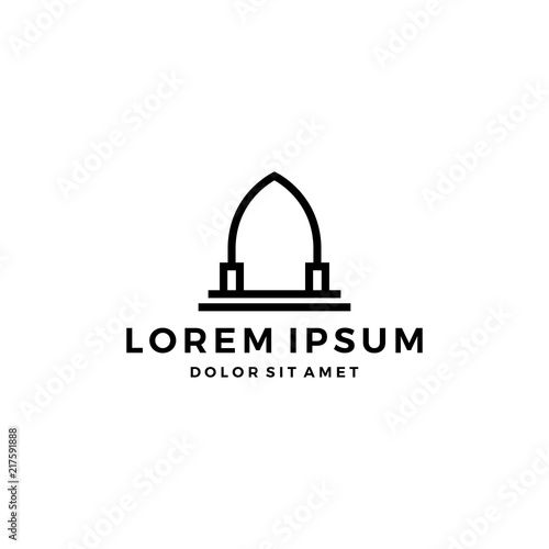 arch roof logo vector icon illustration