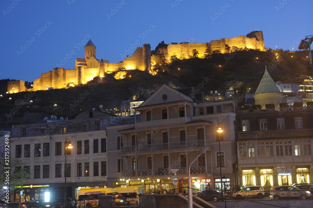 Fototapeta premium Georgia. Tbilisi. Cathedral. Monastery, Georgian Orthodox Church. Ancient and modern city