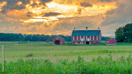 Photos Dramatic Sunset at the Codori Barn in Gettysburg, Pennsylvania