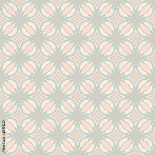 Retro geometric pattern in repeat. Fabric print. Seamless background, mosaic ornament, vintage style.