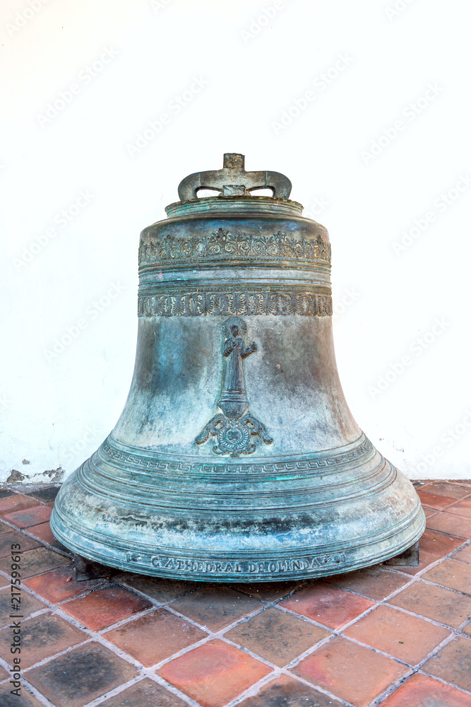 Ancient Bell in Cathedral Alto da Se, founded in 1537