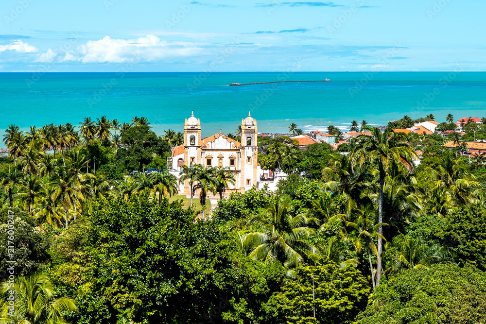 Φωτογραφία Aerial view of the Baroque architecture of Igreja do Carmo Church in Olinda, Per