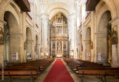 Santiago de Compostela  Spain  June 14  2018  Interior of the Franciscan church of Santiago de Compostela