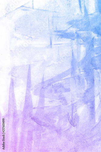 Blue and purple brushes paint background.
