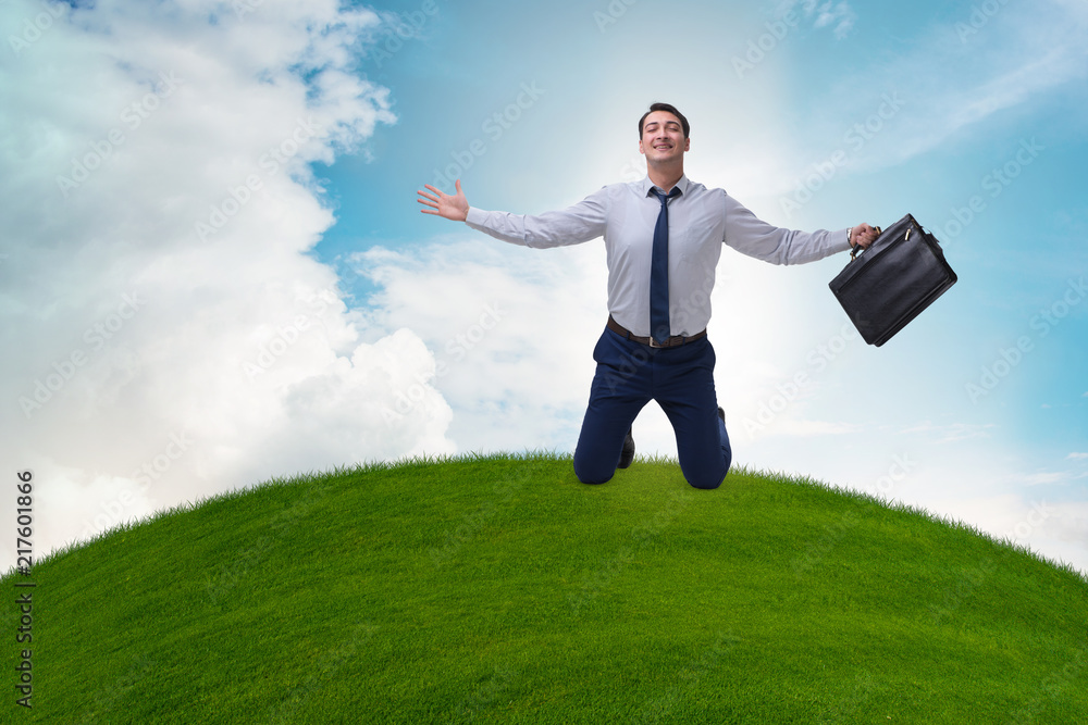 Businessman excited with new business opportunity Businessman excited with new business opportunity