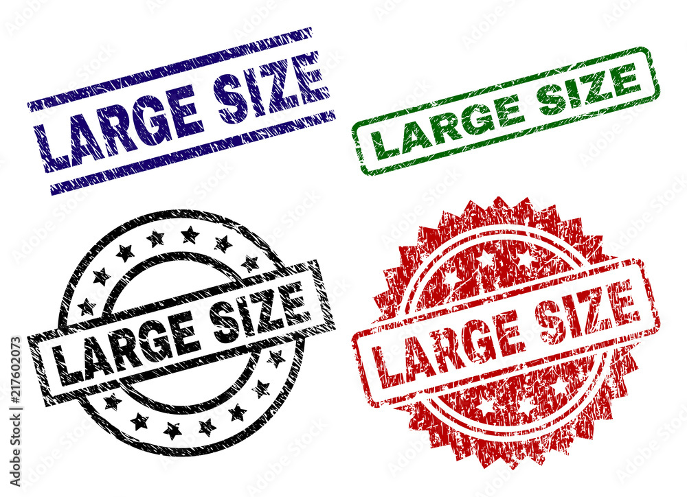 LARGE SIZE seal prints with damaged texture. Black, green,red,blue vector rubber prints of LARGE SIZE label with dirty texture. Rubber seals with circle, rectangle, medal shapes. LARGE SIZE seal prints with damaged texture. Black, green,red,blue vector rubber prints of LARGE SIZE label with dirty texture. Rubber seals with circle, rectangle, medal shapes.