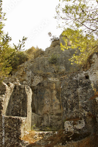 Ruins of old town near Fethiye, Turkey