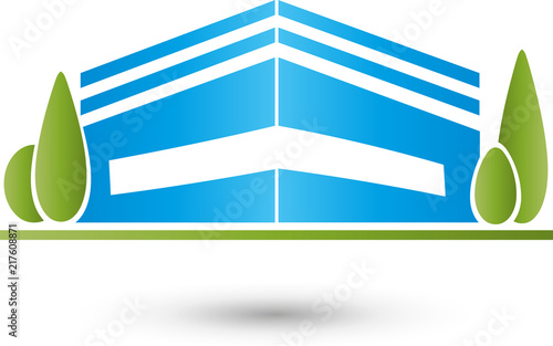 Haus und Wiese, Immobilien Logo