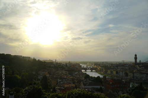 sunset over the Florence