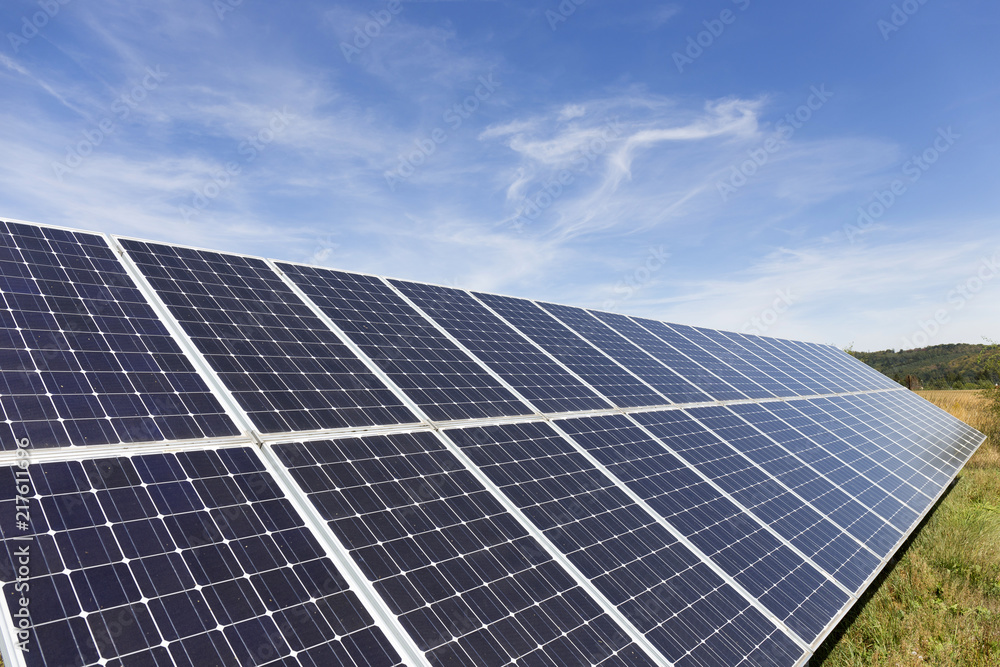 Solar Power Station in the summer Nature Solar Power Station in the summer Nature