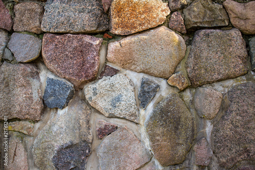 wall of large coarse stones, background, texture