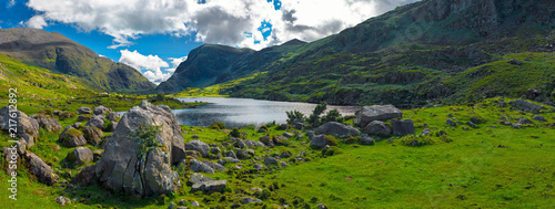 Landscape of Gap of Dunloe drive in The Ring of Kerry Route. Killarney, Ireland. photo