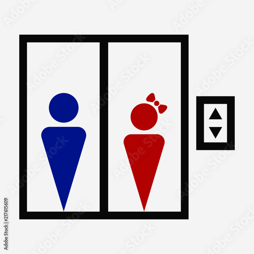 Flat elevator pixel perfect vector icon