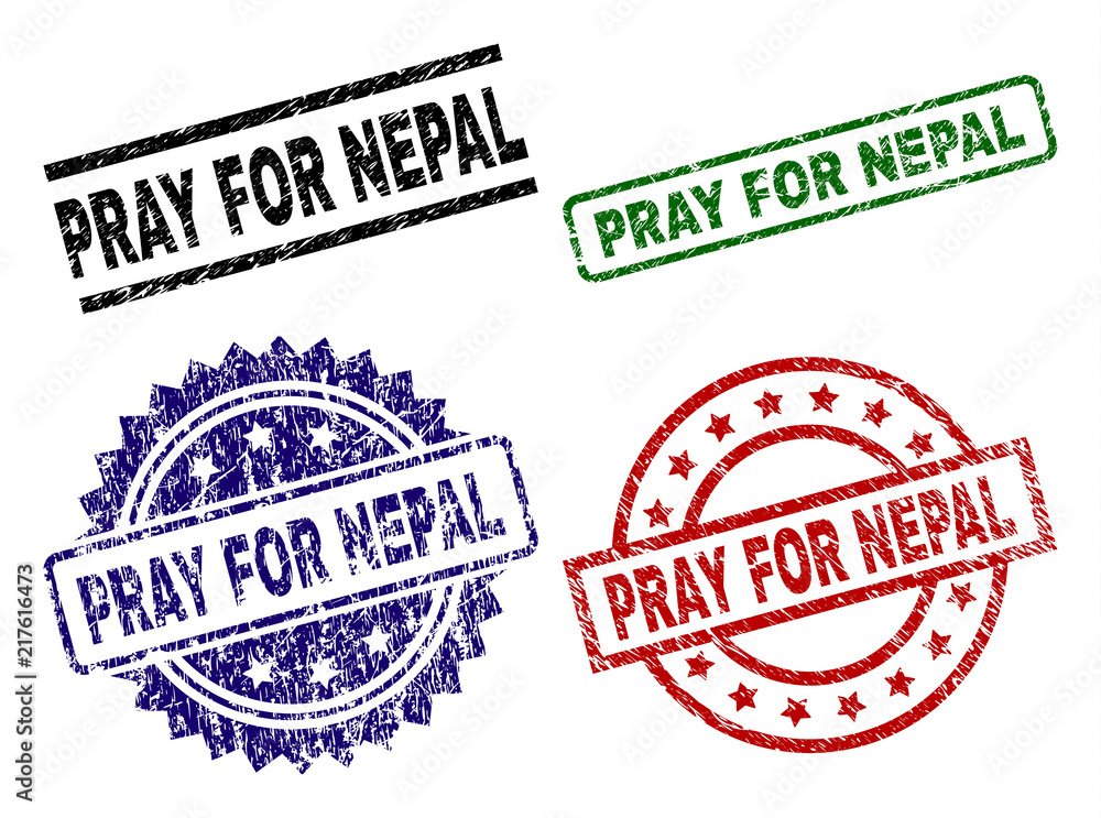 PRAY FOR NEPAL seal prints with distress surface. Black, green,red,blue vector rubber prints of PRAY FOR NEPAL label with scratched surface. Rubber seals with round, rectangle, medal shapes. PRAY FOR NEPAL seal prints with distress surface. Black, green,red,blue vector rubber prints of PRAY FOR NEPAL label with scratched surface. Rubber seals with round, rectangle, medal shapes.