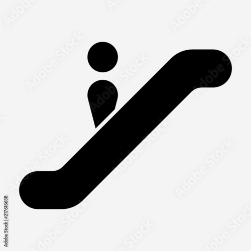 Glyph Escalator pixel perfect vector icon
