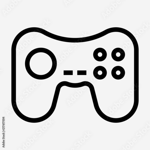 Outline video game center pixel perfect vector icon
