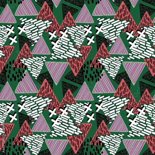 Vintage triangle abstract g...