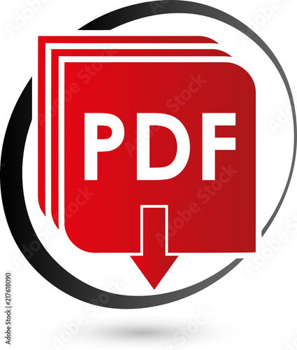 PDF-Datei Vektor Icon, Download, Logo