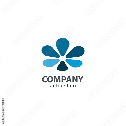 Flower Company Logo Vector Template Design Illustration