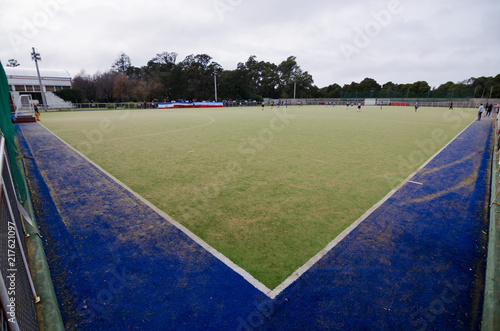 Photography Partido de Hockey, campo de juego césped sintético