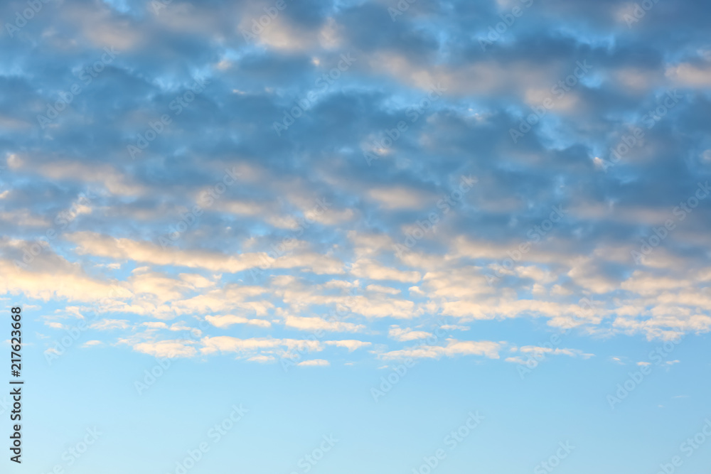 Fototapeta premium Beautiful view of blue sky with clouds