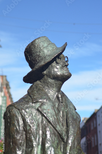 Statue of James Joyce on Earl St N 7 in Dublin, Ireland photo