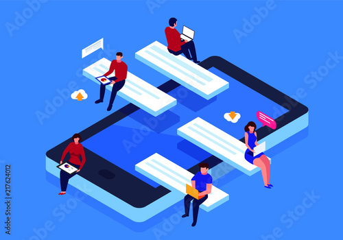 Isometric mobile phone communication